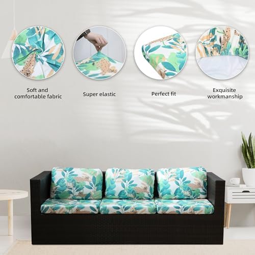 8 Pcs Outdoor Cushion Covers, Patio Sofa Cushion Covers Replacement - Image 4