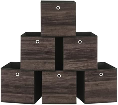 SONGMICS Storage Cubes, Set of 6, 13-Inch Foldable Closet Organizers by SONGMICSbySONGMICSHOME