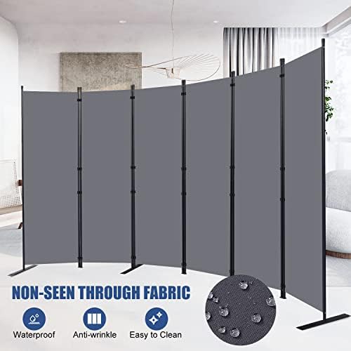 6 Panel Wide Room Divider Wall Screen for Room Separation,132''W x 71''H - Image 3