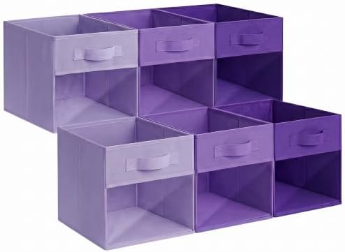 GRANNY SAYS 11 Inch Storage Cube Organizer Bins, Purple Gradient, 6-Pack by GRANNYSAYS