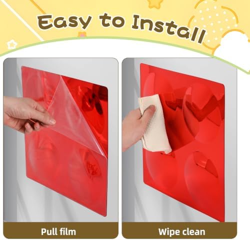 Acrylic Funny Mirror Set 4 Pack - Distortion Mirror for Sensory Exploration Self Recognition, Unbreakable Magic Mirror for Classroom Home Activity - Safe Rounded Edges - Image 2