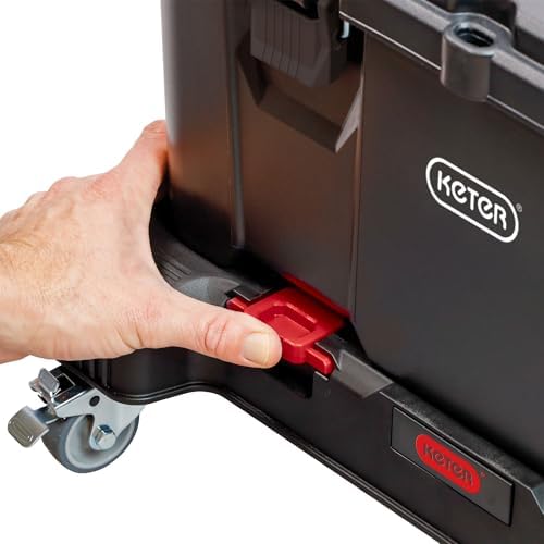 Keter Stack-n-Roll Dolly – Heavy-Duty Rolling Base Cart with Locking Wheels | Modular Mobile Workstation & Tool Storage Platform | Durable, Easy-Glide Design for Garage, Jobsite & Workshop - Image 5