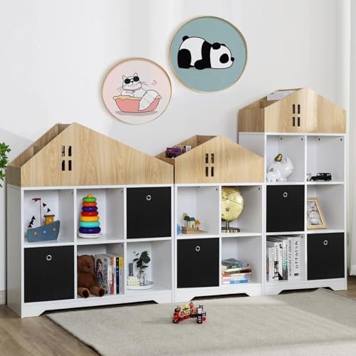 13x13x13 storage cube bins,collapsible fabric storage cubes Decorative storage basket,13 inch Record cube storage box for shelves,clothing,shelf,drawer,bathroom organizer,Set of 3 (Black) - Image 4