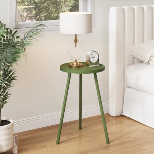 Small Couch Side Table, Drink Table, Mini Round End Table, Coffee Table, Snack Table for Small Spaces, Living Room, Bedroom, Sofa LET520LS - Image 5