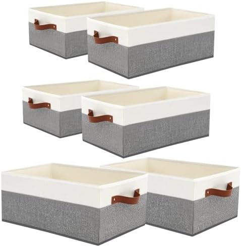 6 Pack Closet Storage Bins, Storage Baskets for Shelves by Unknown