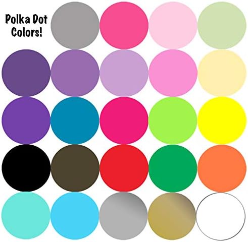 Polka Dot Wall Decals (63) Girls Room Wall Decor Stickers, Wall Dots, Vinyl Circle Peel & Stick DIY Bedroom, Playroom, Kids Room, Baby Nursery Toddler to Teen Bedroom Decoration 3"-6.5" (Hot Pink) - Image 7