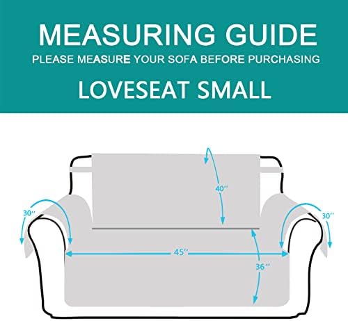 U-NICE HOME Loveseat Sofa Cover for 2 Cushion Couch, Dark Blue/Light Grey - Image 6