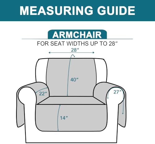 Turquoize 100% Waterproof Chair Covers Couch Covers for Dogs, Chair 28" - Image 5