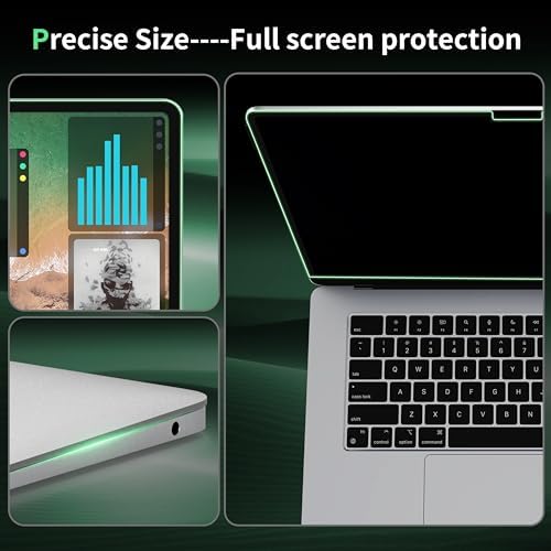 Privacy Screen for MacBook Pro 16 Inch(2024, 2023, 2022, 2021, M4-M1, Pro, Max), Anti Blue Light Glare Filter Removable Computer Protector, Bubble-Free Monitor Shield Laptop Film With Camera Cover - Image 6