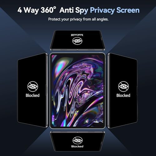 360° Magnetic Privacy Screen for iPad Air 13 Inch 2024-2026 (M2/M3/M4, 6th/7th/8th Gen), 4 Way Privacy Removable Anti Glare Blue Light Filter Shield Film Anti Spy Protector - Image 2