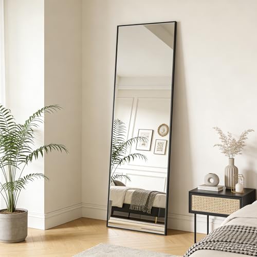 51x16 Inch Full Length Mirror Over the Door Hang or Wall Mounted Black - Image 6