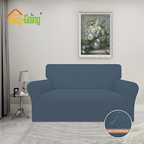 Easy-Going 100% Waterproof Loveseat Couch Cover Stretch Jacquard Sofa Cover - Image 2