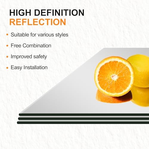 Delma Wall Mirror, Full Length Mirror Tiles, 16''x12''x9PCS - Image 3