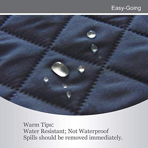 Easy-Going Reversible Couch Cover, 4 Seater Sofa, Dark Blue/Light Blue - Image 4
