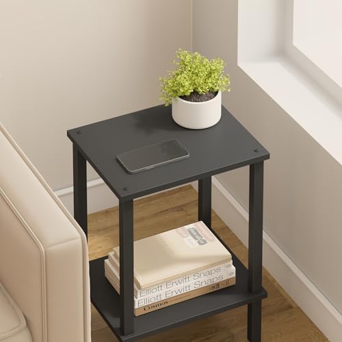 TUTOTAK End Table, Side Table, Nightstand, 2-Tier Storage Shelf - Image 5