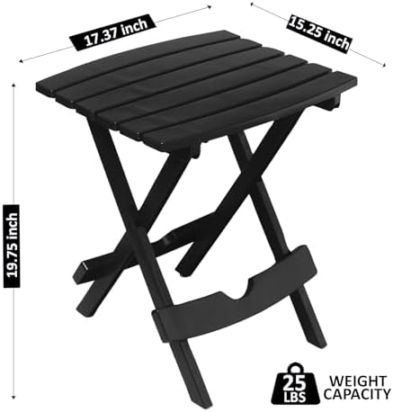 Adams Quik-Fold® Side Table - Black - Image 3