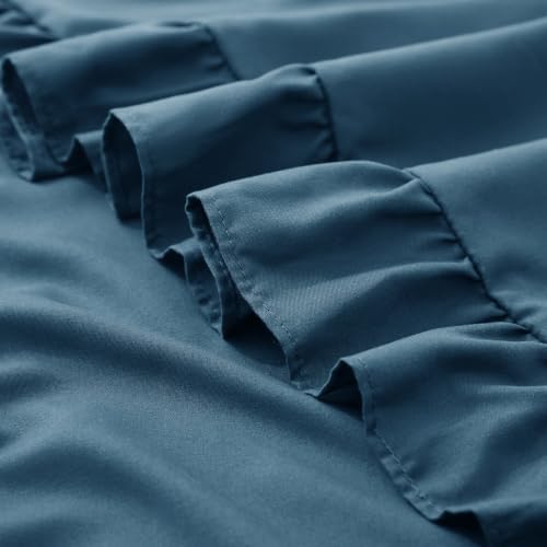 KKJIAF 2 Pack Ruffle Pillow Cases 18x18 Inches, Dark Blue - Image 7