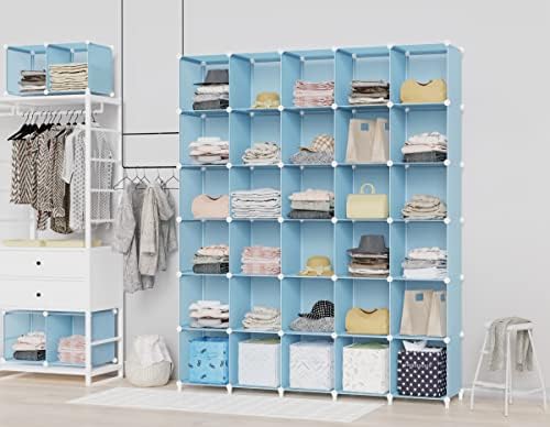HOMIDEC Closet Organizers and Storage, 9 Cube Storage Organizer, Blue - Image 4