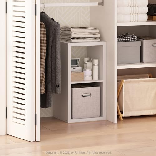 Furinno Cubic Extra Thick 2-Cube Closet Organizers and Storage, White by Furinno-FitsYourSpaceFitsYourBudget