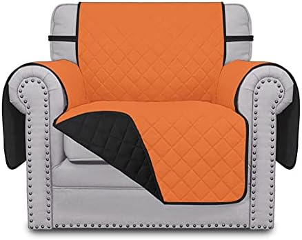 Easy-Going Reversible Couch Cover, Small Chair, Orange/Black by Easy-Going