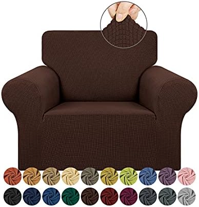 KEKUOU Stretch Chair Sofa Slipcover, Single Couch Cover,Chocolate by KEKUOU