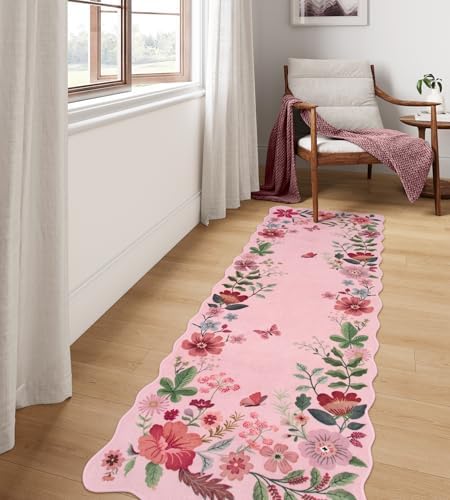 Lahome Floral Kitchen Runner, 2X6 Washable Runner Rug Non-Slip - Image 2
