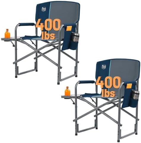 TIMBER RIDGE Aluminum Oversized Camping Chair, Support 400lbs by TIMBERRIDGE