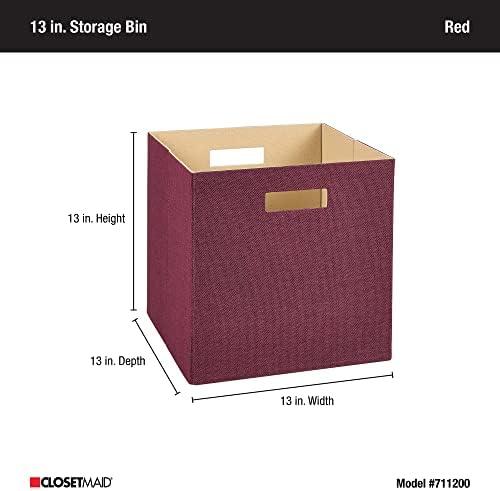 ClosetMaid 7112 Decorative Fabric Storage Bin, Red - Image 6