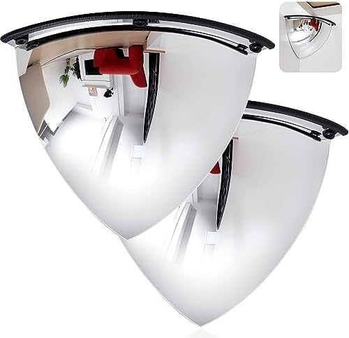 Suzile 2 Pcs 18 Inch Acrylic Quarter Dome Mirror Convex Corner Mirror by Suzile