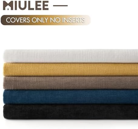MIULEE White Chenille Couch Throw Pillow Covers, 20x20 - Image 6