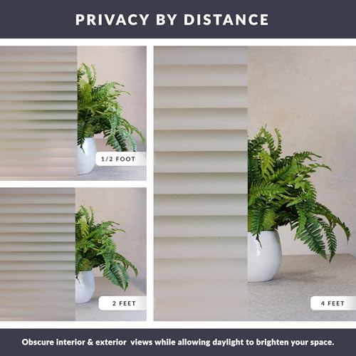 Frosted Blinds Light Effects Window Privacy Film by Artscape - Decorative Frosted Glass Design, Static Cling, Two-Way Privacy, Reduces Glare, Phthalate and BPA Free - 17.72 x 72 Inch - Image 4
