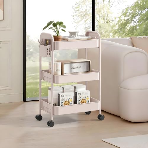 Heavy-Duty Rolling Cart 3 Tier Metal Utility Storage Cart - Image 6