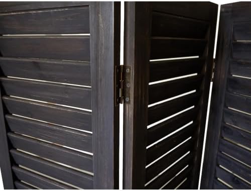SOFE Black Divider for Room Separation, Wood Room Divider 3 Panels - Image 3
