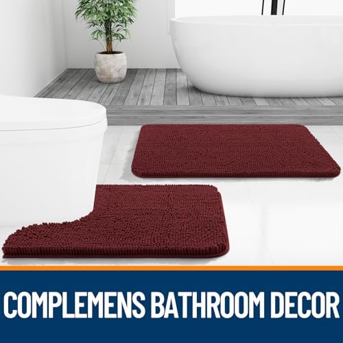 OLANLY Bathroom Rugs 30x20, Extra Soft Absorbent Chenille Bath Rugs - Image 7