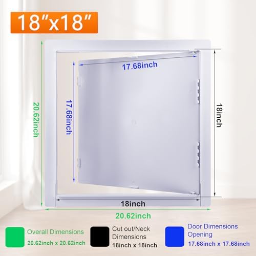 Suteck Plastic Access Panel for Drywall & Ceiling 18 x 18 Inch - Image 2