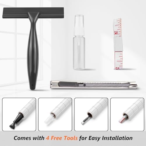 Kromapolis Frosted Glass Window Privacy Film with Tools, 35.4″ x 157.4″ - Image 7
