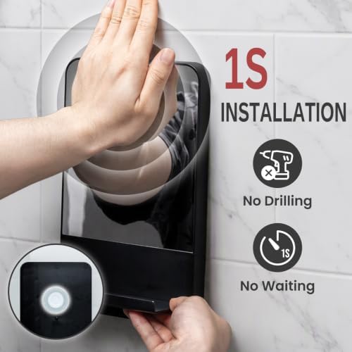 TAILI Shower Mirror Fogless for Shaving,Fogless Mirror Suction Wall Mounted - Image 2