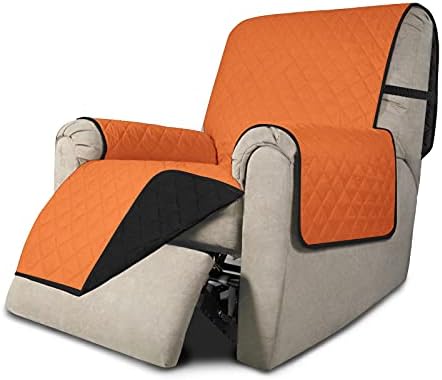 Easy-Going Reversible Couch Cover, Recliner 19 in, Orange/Black by Easy-Going