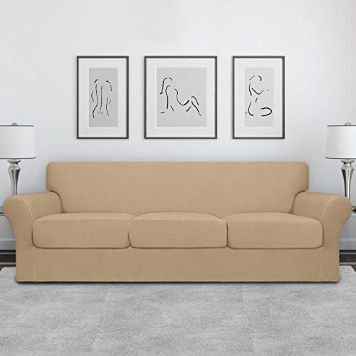 Easy-Going 4 Pieces Oversized Stretch Couch Cover for Dogs Washable - Image 2