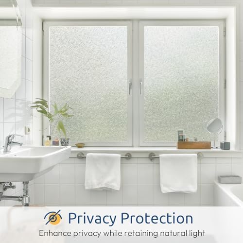 rabbitgoo Window Privacy Film Frosted Glass Film Decorative, 23.6" x 78.7" - Image 3