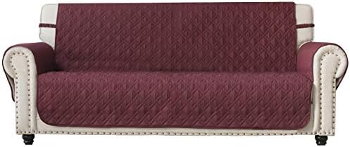 Ameritex Couch Sofa Slipcover 100% Waterproof Nonslip Quilted Furniture Protector Slipcover for Dogs, Children, Pets Sofa Slipcover Machine Washable (Burgundy, 68") by Ameritex