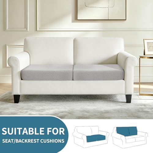 XINEAGE 2 Piece Stretch Couch Cushion Covers Individual Sofa Slipcovers - Image 2