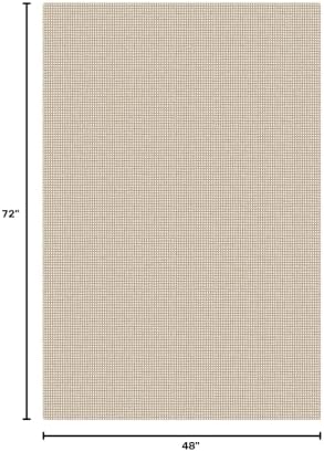 KOZYFLY Washable Area Rug 4x6 ft Non Slip Rubber Backed Living Room Rugs Braided Woven Cotton Kitchen Rugs Indoor Outdoor Entryway Rug for Dining Living Room Bedroom, Ivory Beige - Image 2