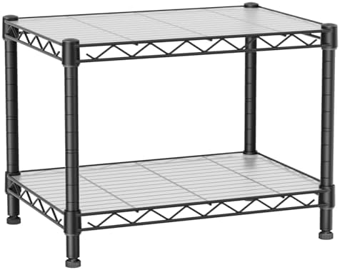 Golpart Small 2 Tier Shelves Storage Wire Shelving Unit Metal Shelf Gasket by Golpart
