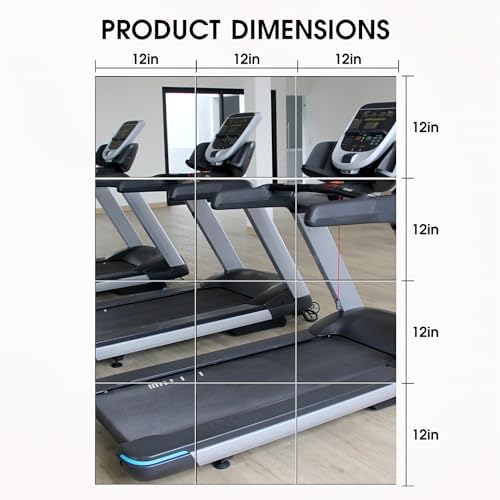 VASUHOME Home Gym Mirrors 12 Inch x 12PCS, HD Glass Wall Mounted Mirror Tiles for Home Gym, Bedroom, Living Room, Door, Closet - Image 7