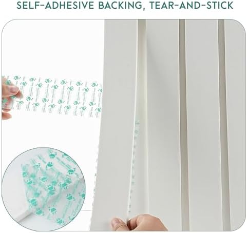 White 2-in EVA molding Peel and Stick Panel, 3D Flexible Fluted self Adhesive Panels molding Trim for TV Background Wall, Playroom & Modern Interior Decor（16.4FT) - Image 5