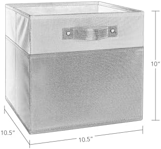 RiverRidge Two-Tone Folding Storage Bins - 2-pack of 10in Tall Yellow Cubes - Image 6