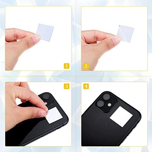 Jetec 50 Pcs Mini Size Square Mirror Adhesive, 1 x 1/2 x 2/3 x 3 Inch - Image 3