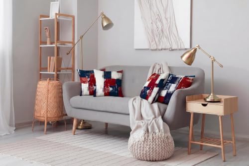 Throw Pillow Covers, Red White Blue Abstract, 18x18 - Image 6
