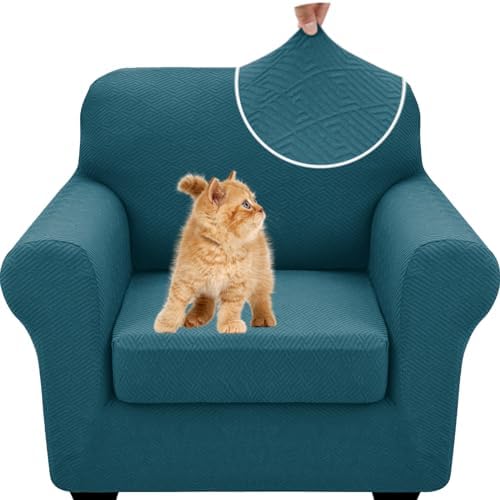 XINEAGE 2-Piece Stretch Armchair Sofa Cover, Washable Couch Covers for Dog by XINEAGE